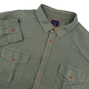 UNTUCKit Khaki Green Men's Long Sleeve Button‎ Up Shirt XXXL